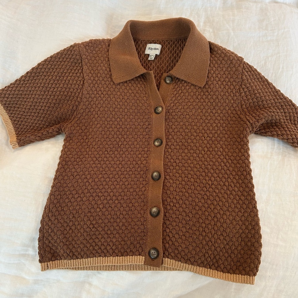 Rhythm Brown Textured Women's Sweater
